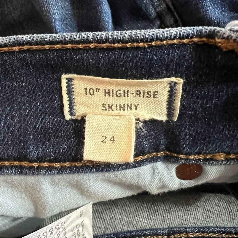 Madewell 10" High-Rise Skinny Jeans Cordell Wash Heatrich Denim Edition Size 24 - Picture 3 of 14